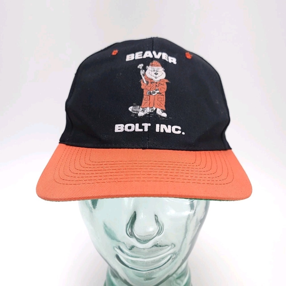 Vintage 90's Beaver Bolt Inc. Adjustable Snapback Hat Cap Oregon State Color Way